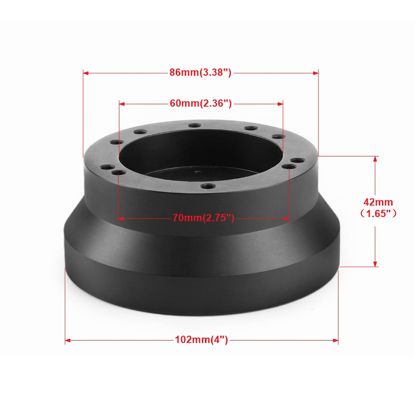 CNSPEED 5 & 6 Hole Steering Wheel Hub Adapter for GMC Chevy Pontiac Cadillac Truck Pickup (Black)