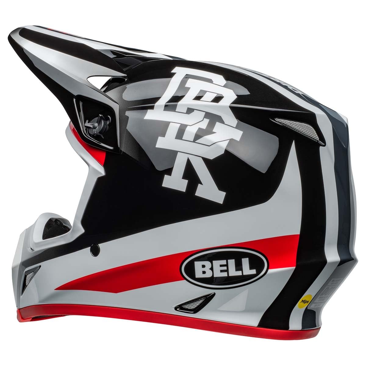 Bell Mx-9 Mips Dirt Helmet (Gloss Twitch Dbk 24 Black/White - Medium)