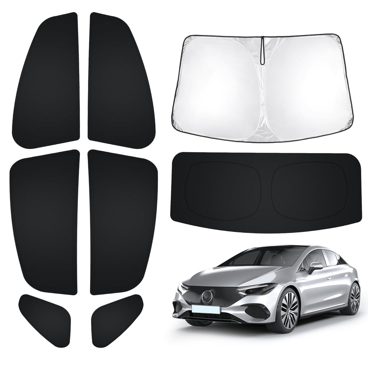 T Tgbros Sunshade For 2023 2024 2025 Mercedes-Benz Eqe Windshield Side Rear Window Full Set Custom Fit Privacy Car Sun Shades Fo