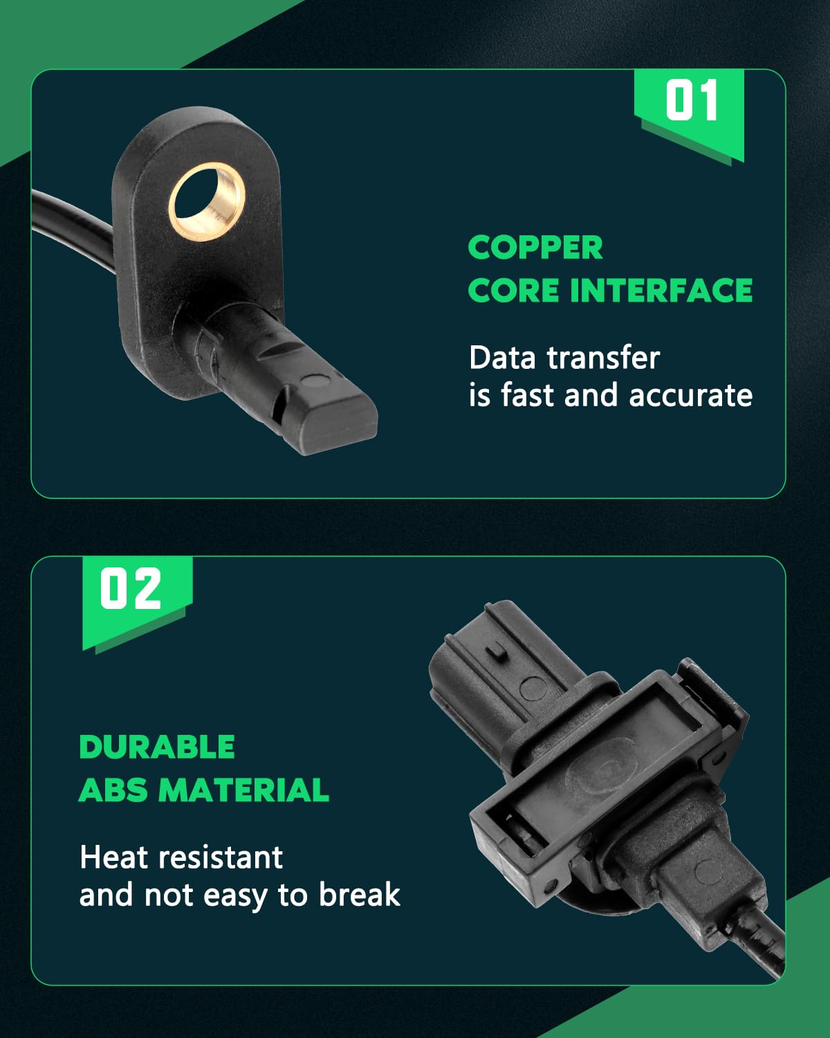 Scitoo 2 Pcs Front Left Right Abs Wheel Speed Sensors Fit For 2007 2008 2009 2010 2011 For Honda Cr-V Als1598 Als1608