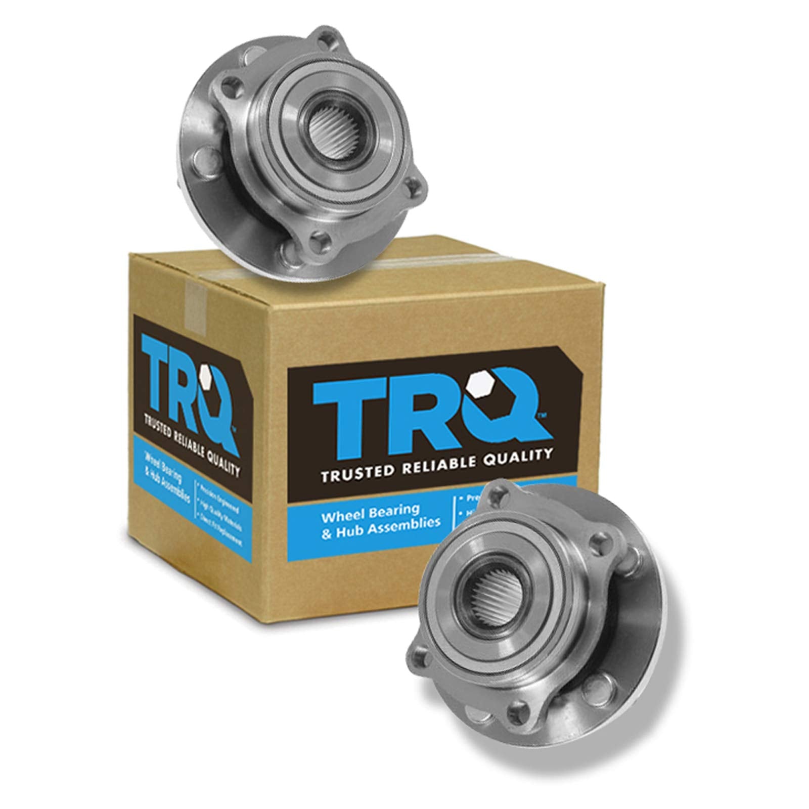 Trq Front Wheel Hub Bearings Assembly Set Compatible With 2006-2012 Mitsubishi Eclipse 2004-2011 Endeavor 2004-2012 Galant