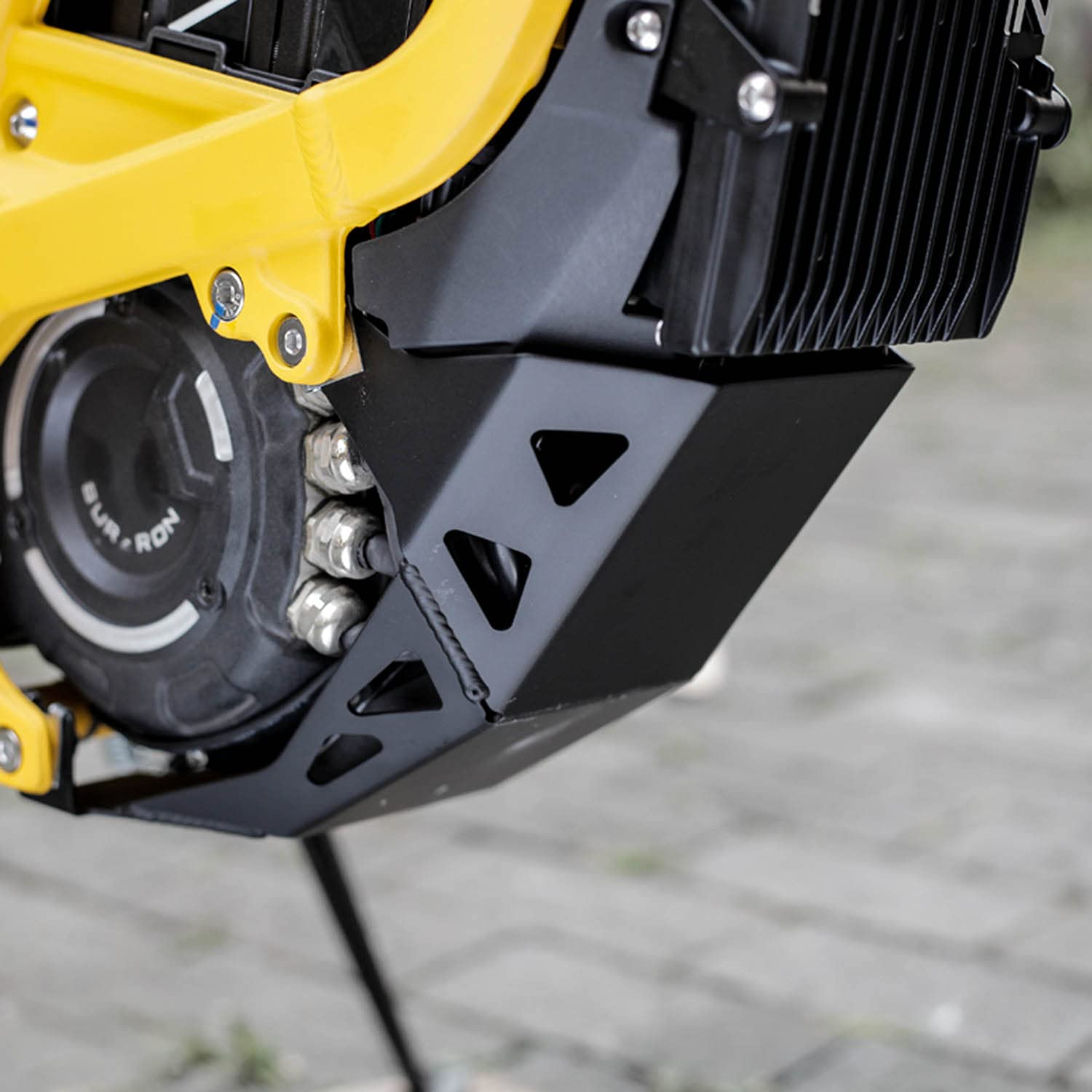 JFG RACING Skid Plate for Surron Light Bee,Engine Bash Guard Chassis Cover for for Electric Dirt Bike Surron Light Bee X/Surron