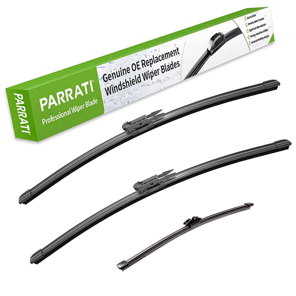 Parrati High Performance Premium All-Season Automotive Windshield Wipers With Rear Wiper Blades Replacement For 2015-2023 Ford E