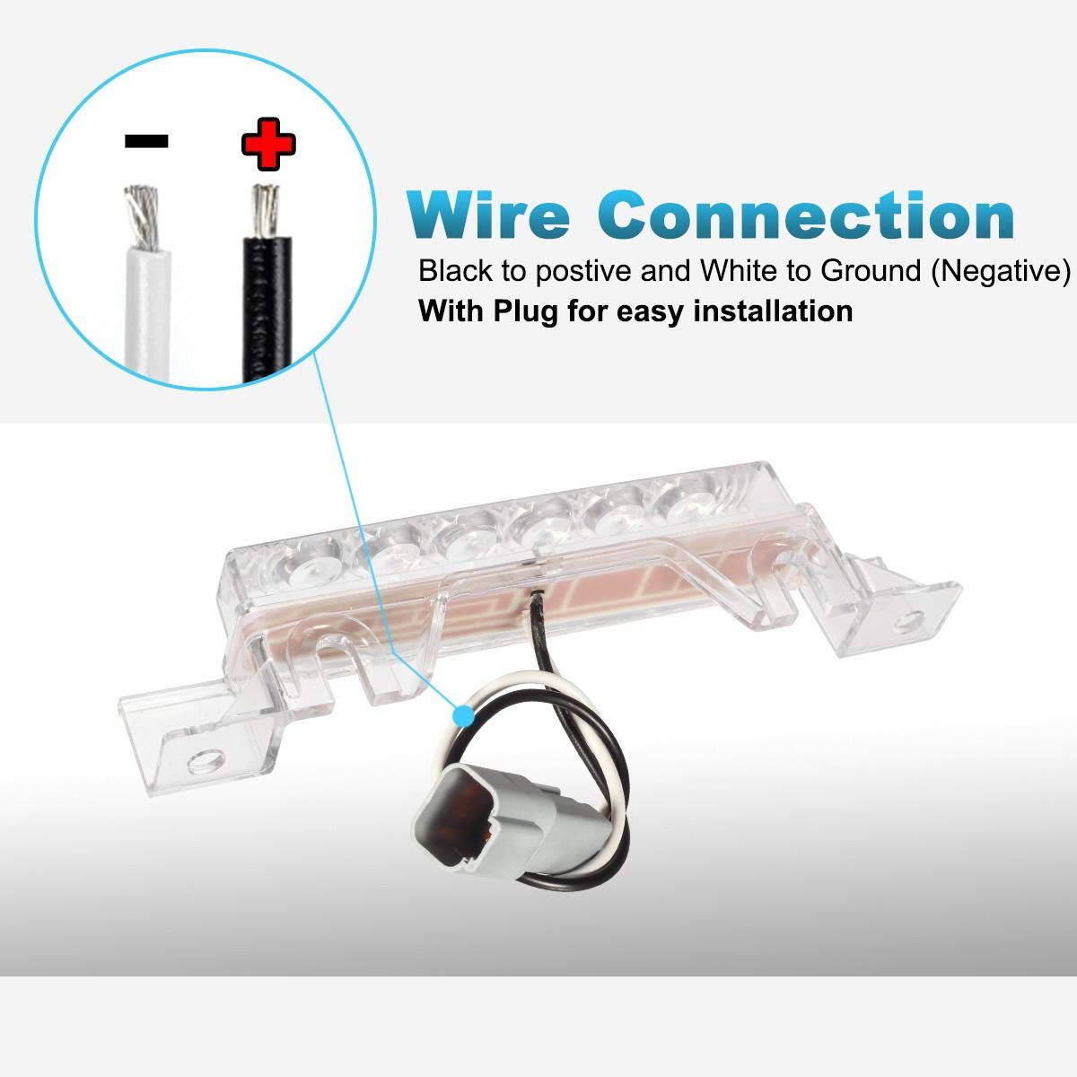 Partsam 5Pcs Clear Lens 6Led Amber Cab Light Truck Trailer Top Cab Marker Roof Running Light Waterproof Reflective Lights Assemb