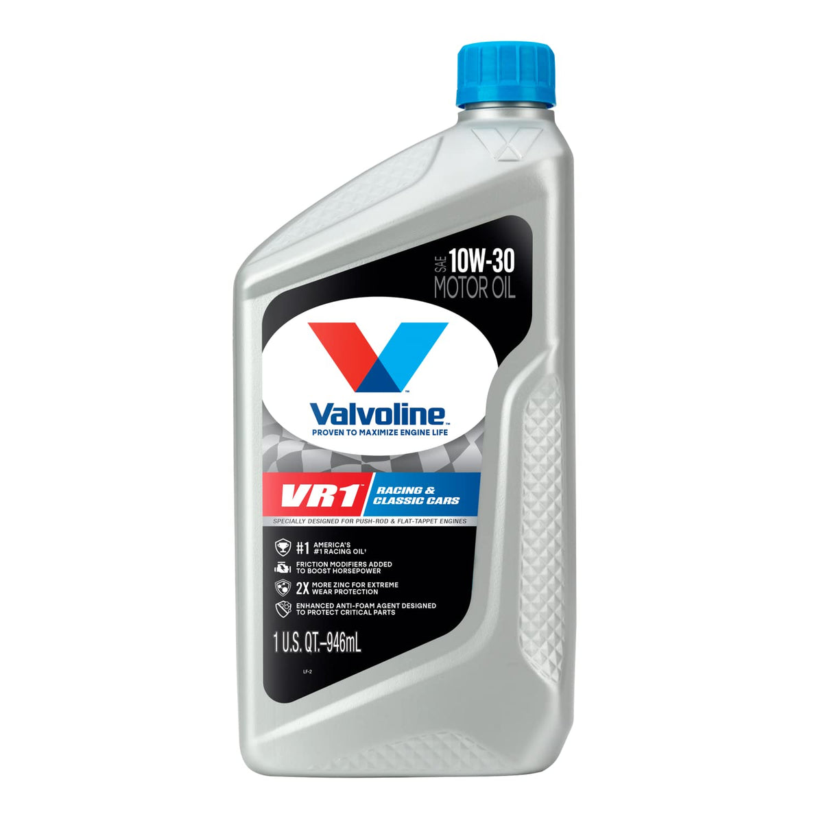 Valvoline Vr1 Racing Sae 10W-30 High Performance High Zinc Motor Oil 1 Qt
