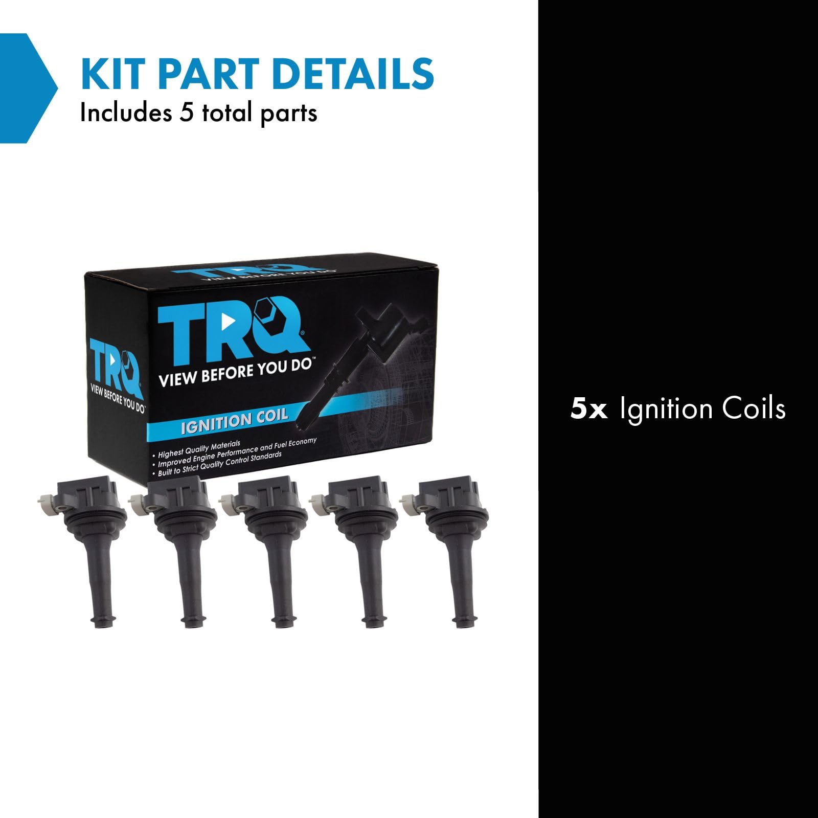 Trq Ignition Coil Set Compatible With 04-16 Volvo