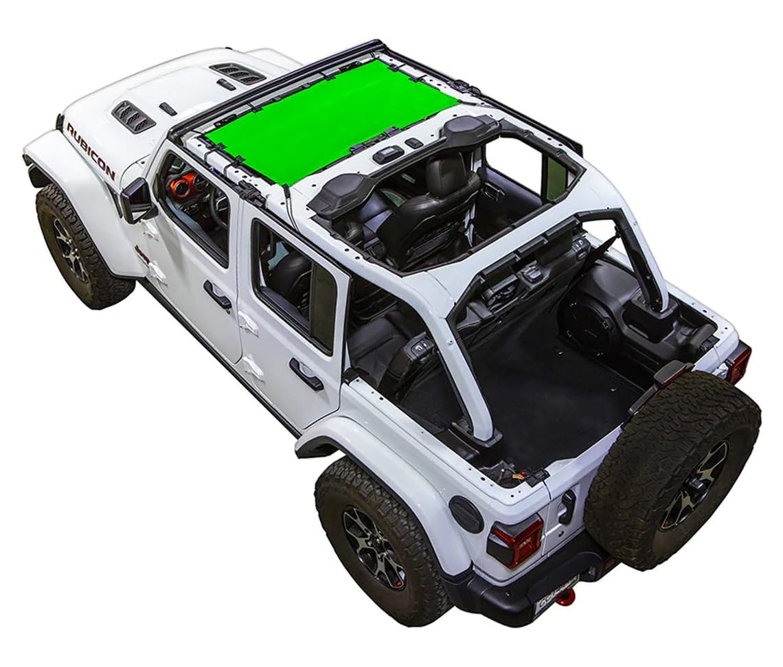 Spiderwebshade Jlkini Bikini Mesh Sun Shade Top Compatible With Jeep Wrangler Jl 2018 Until Current Made In The Usa In Green