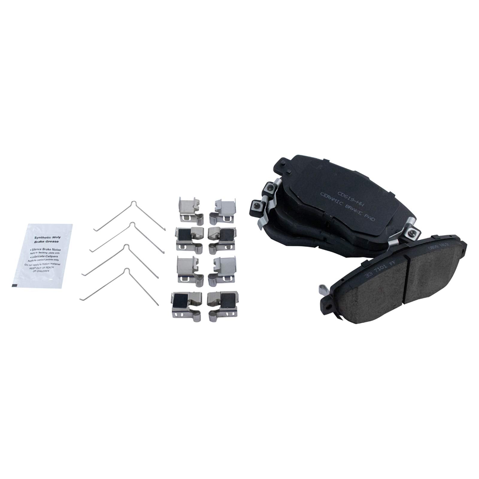 TRQ Front Brake Pads Ceramic Compatible with 1993-2005 Lexus GS300 1998-2000 GS400 2001-2005 GS430 IS300 2002-2010 SC430 1993-19