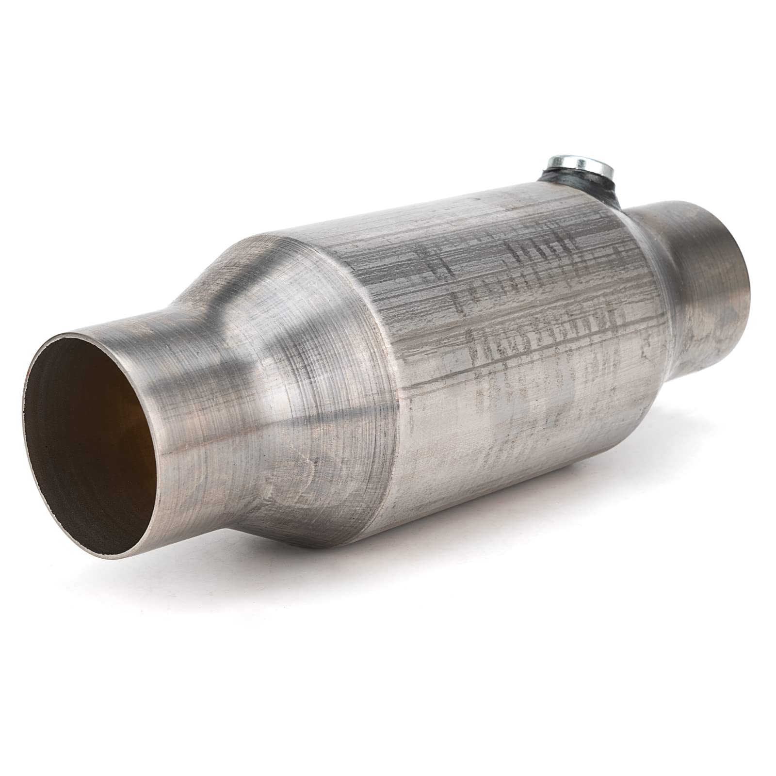 Fomiuzy 2.5 Inch Inlet/Outlet Universal High Flow Front Catalytic Converter Direct-Fit With O2 Port(Epa Compliant)
