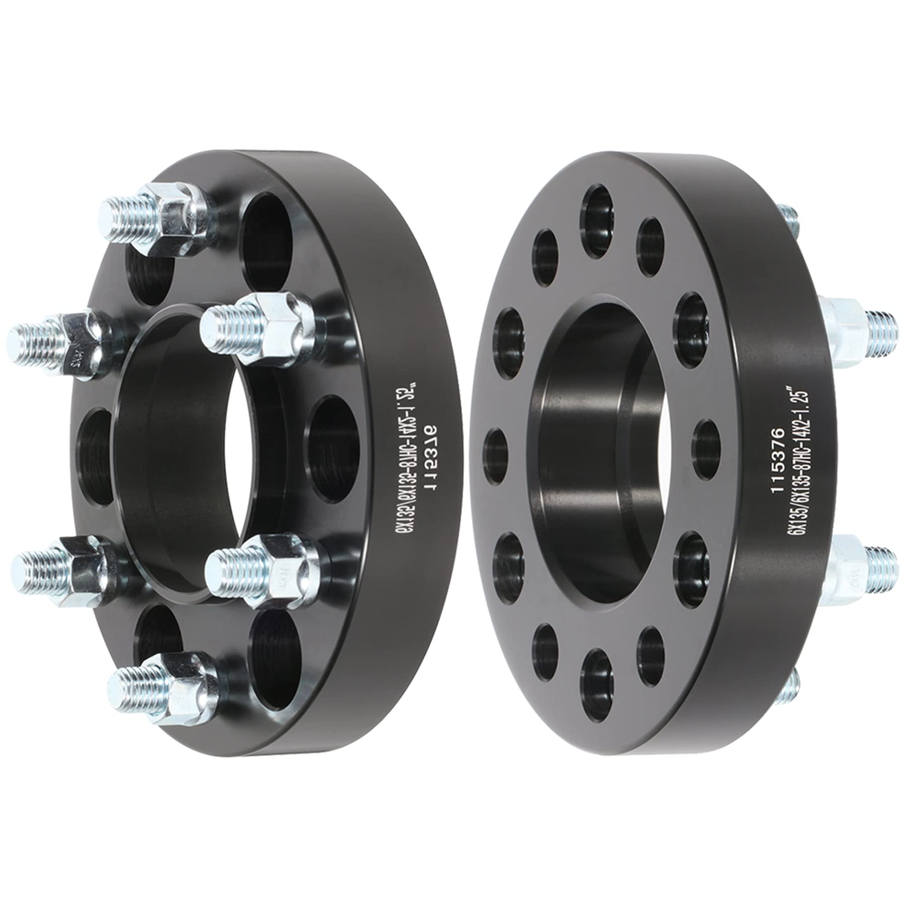 ECCPP 2PCS 6x135mm hub Centric Wheel Spacers 1.25 inch 6 Lug 6x135 to 6x135 87mm 14x2.0 Studs fits for F150 for Expedition for Mark LT for Navigator