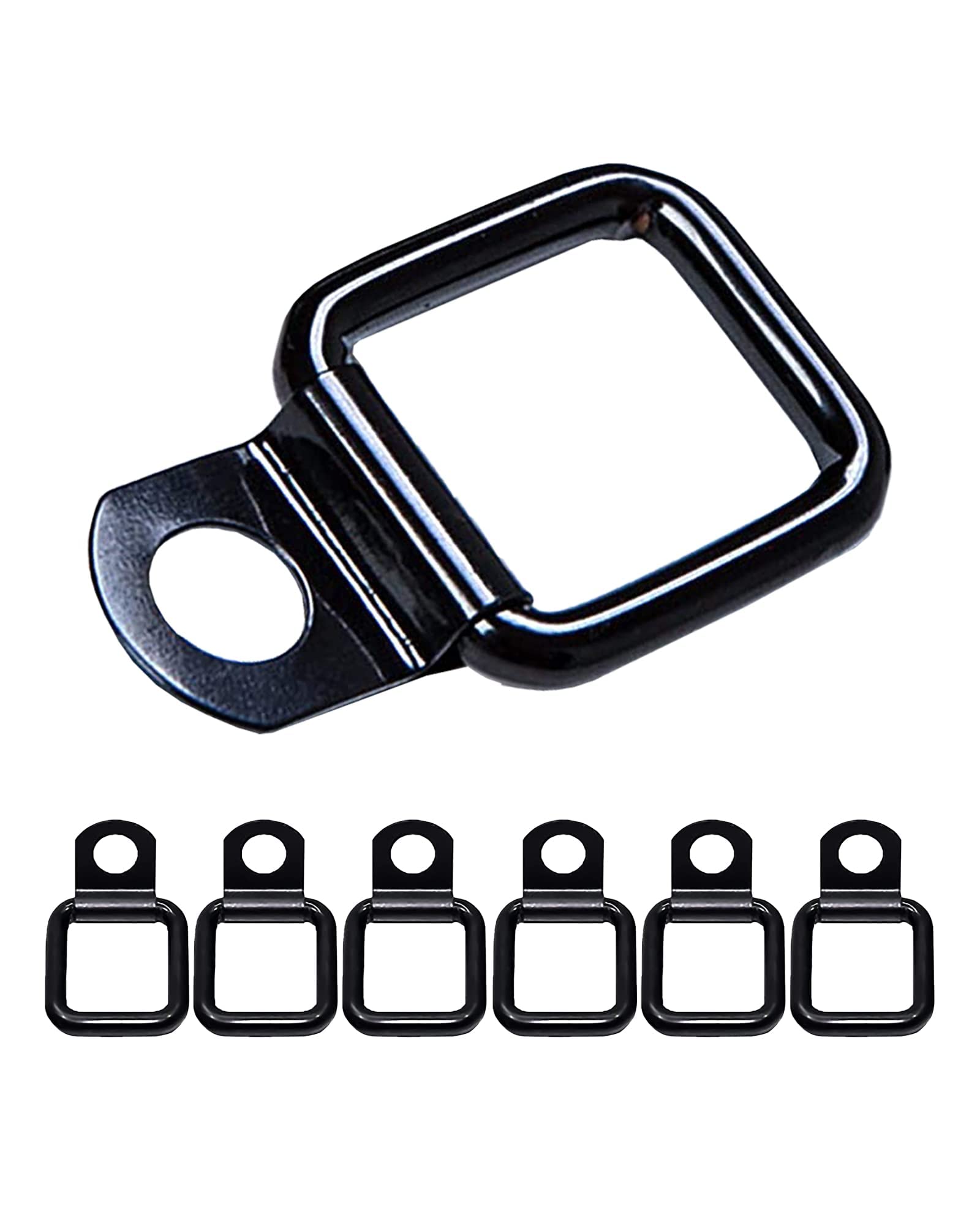 Tie Down D Ring Set, Easy-to-Install Truck Tie Downs, Compatible with Cargo Cover Mounts, Heavy-Duty Jeep Wrangler Accessories for Pickups, Trailers, Truck, Trailer, Camper, Boat & More, 6 Pack - GPCA