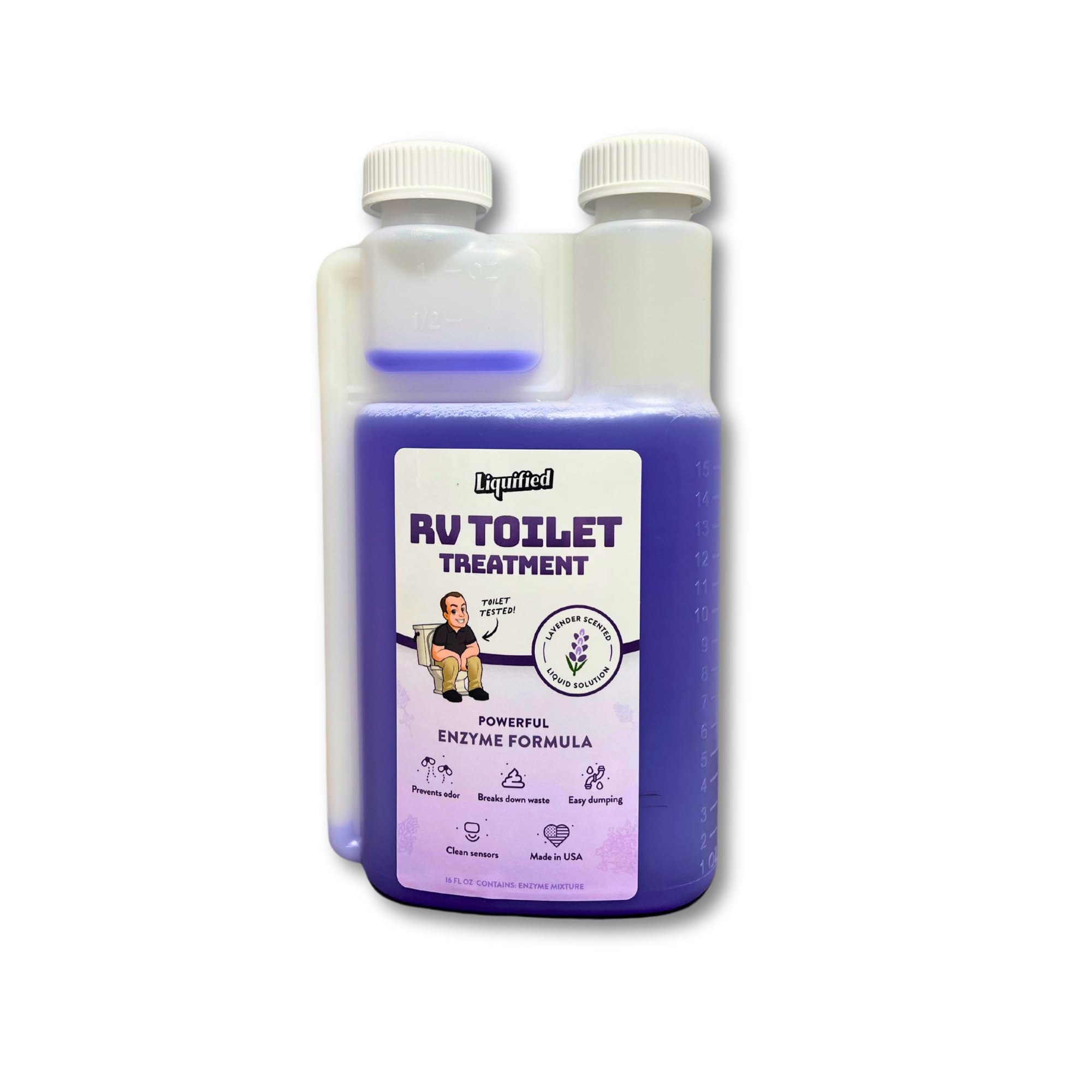 Liquified Rv Toilet Treatment - Black Holding Tank Digester - Odor Eliminator - Lavender Scent - Matts Rv Reviews (Lavender, 16O