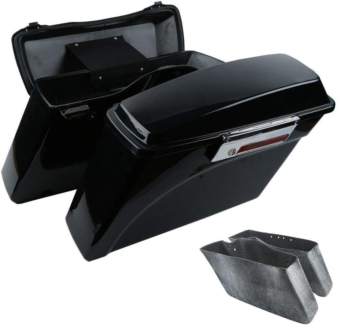 Complete Hard Saddlebags W Locks Latch Seal Fits Harley Touring Softail Dyna