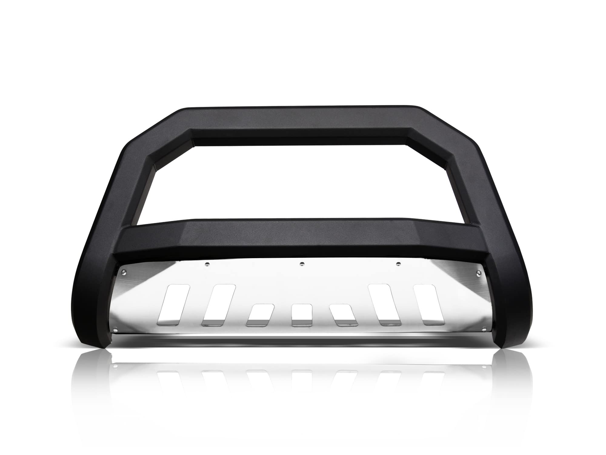 Armordillo 8703120 Ar Series Bull Bar - Matte Black With Alumiumin Skid Plate Fits 2019-2021 Chevy Silveardo/Gmc Sierra 1500