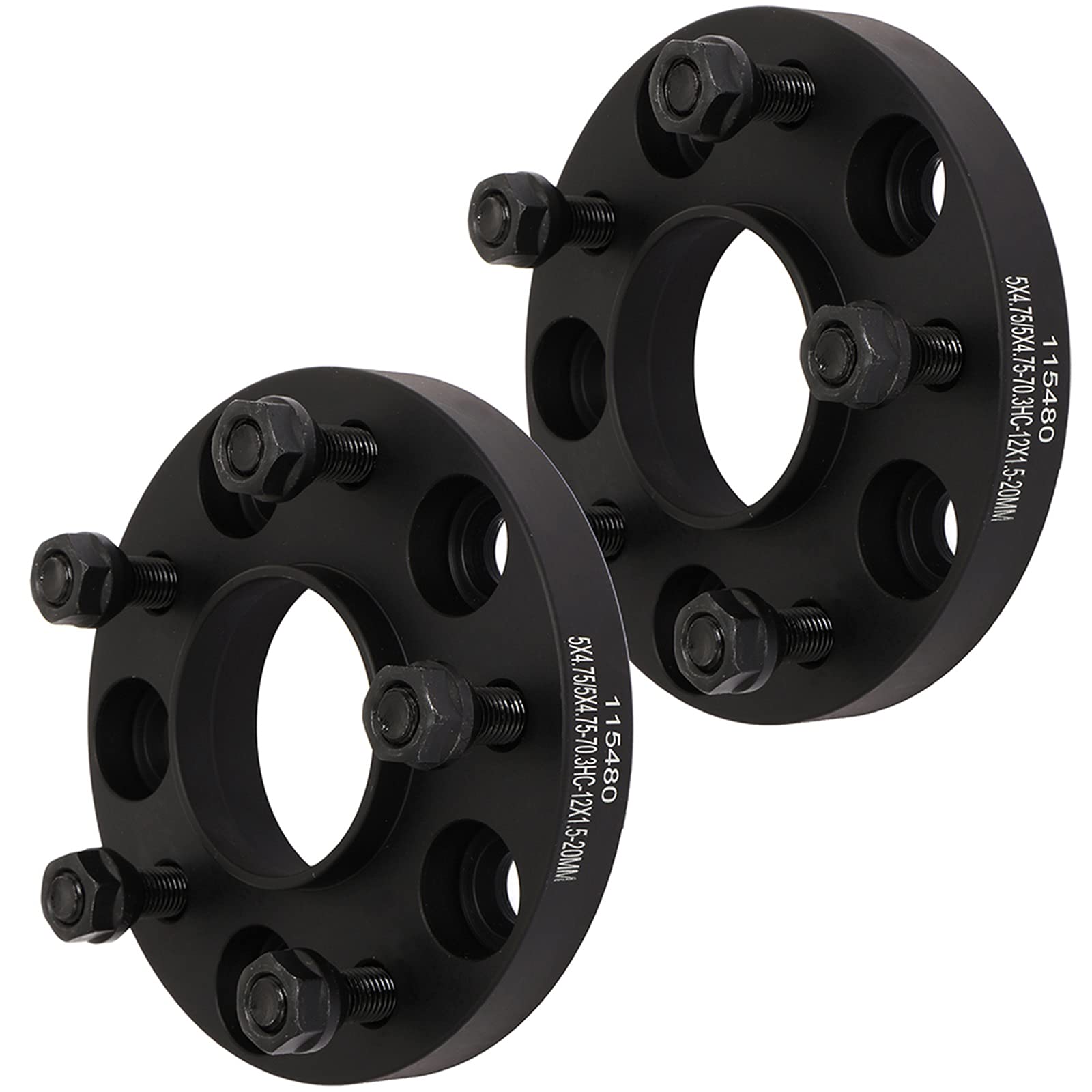 Roadfar 5 Lug Hubcentric Wheel Spacers 20Mm Thick 5X4.75 5X120.65Mm 12X1.5 Studs 70.3Mm Compatible With 1979-1985 For Riviera 1984-2013 For Corvette 2Pcs