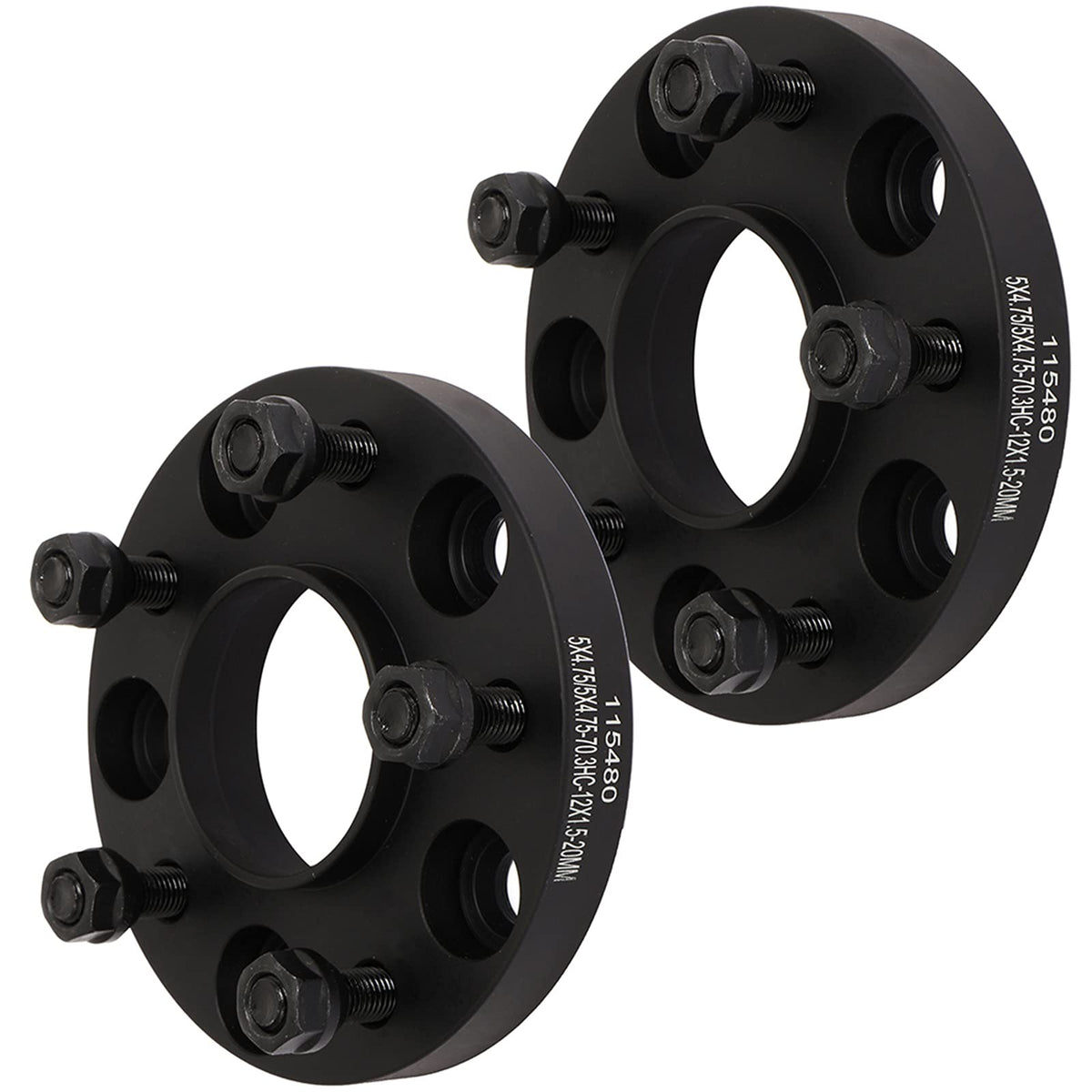 ROADFAR 5 Lug Hubcentric Wheel spacers 20mm Thick 5x4.75 5X120.65mm 12x1.5 Studs 70.3mm Compatible with 1979-1985 for Riviera 19