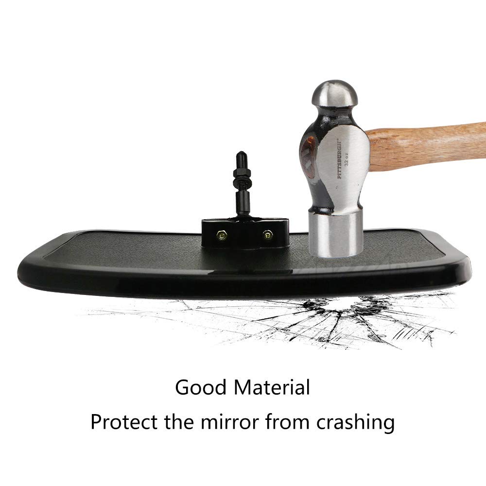 Deyeshiki Utv Rear View Mirror For 1.5' - 2' Roll Compatible With Shatter-Proof Tempered Glass Fits To Polaris Ranger, Rzr Can Am Commander, Maverick Yamaha Viking, Rhino, Honda, Gator Mirrors