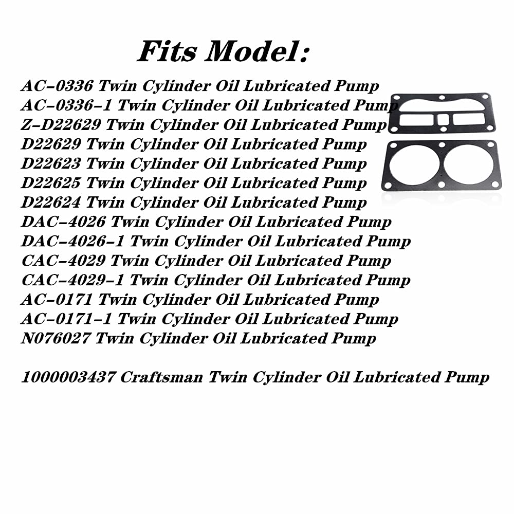 Huthbrother 5140118-80 / Z-Cac-291-1 5140118-79 Valve Plate Head Gaskett, Compatible With Craftsman D-Evilbiss, With Kk-4275 Air