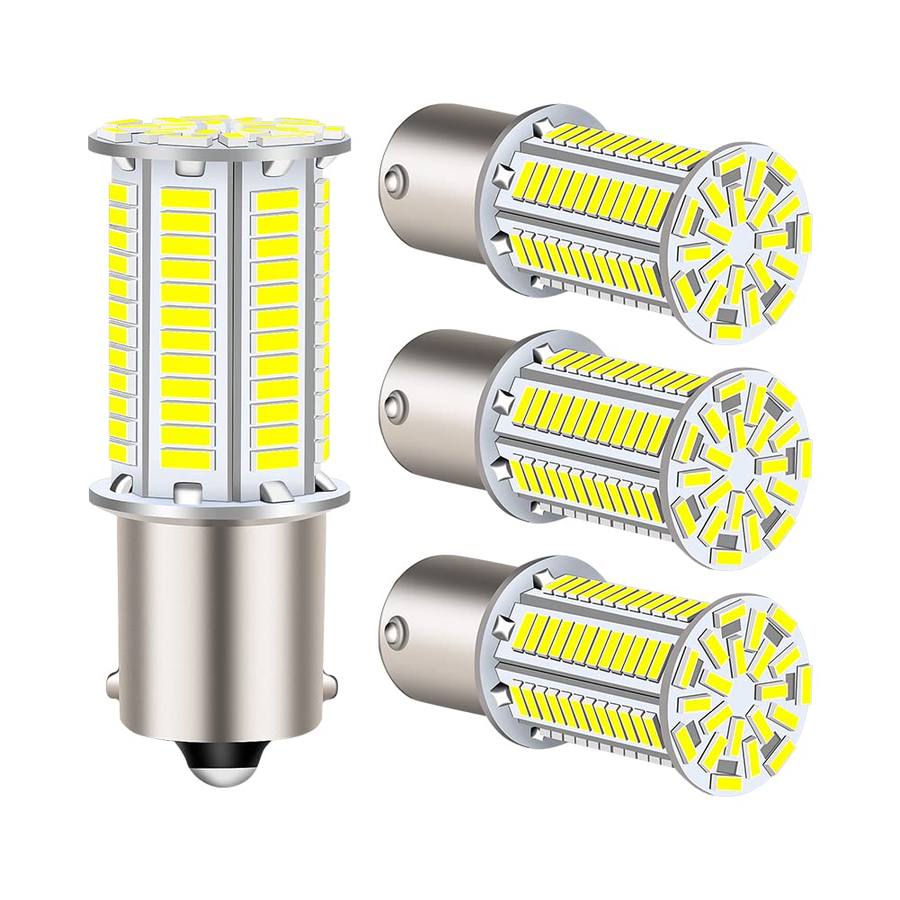 Rvzone 1156 1141 1003 7506 Ba15S 1383 Led White Rv Interior Light | Super Bright 4014 105-Smd Led Replacement For 12 Volt Rv Cam