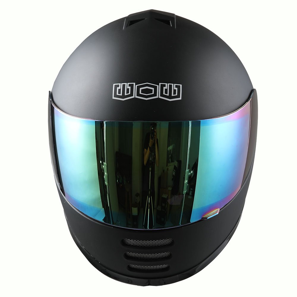 Wow Youth Motorcycle Full Face Helmet Street Bike Bmx Mx Kids Matt Black + Mx Skeleton Glove Bundle