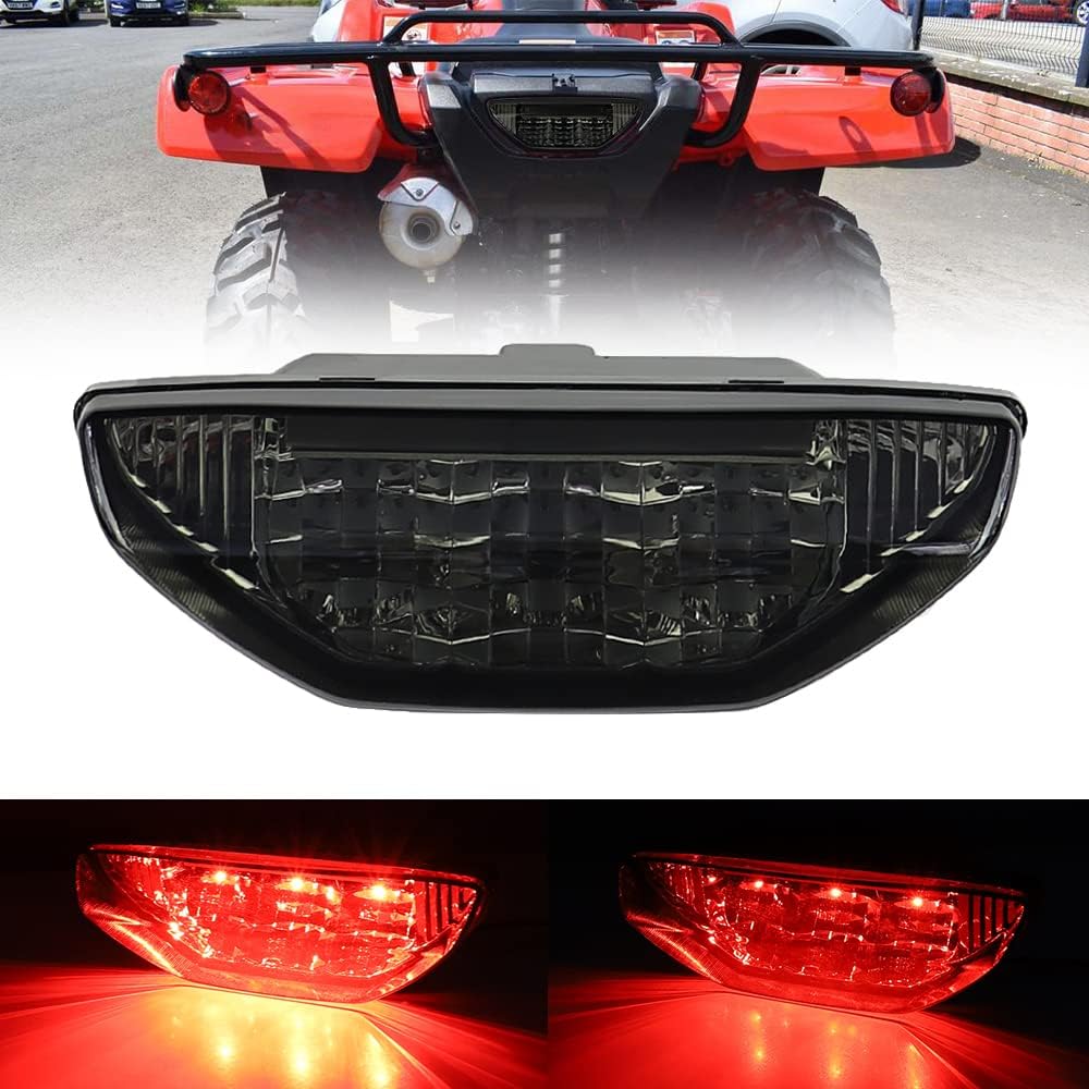 Cavauu Atv Motorcycle Led Tail Light Waterproof For Honda Trx Led Brake Lamp Replaces# 33700-Hn1-A71 Compatible With Honda Trx 250 300 400Ex Rancher 420 Trx400X 500 700 (1 Pcs) (Black)