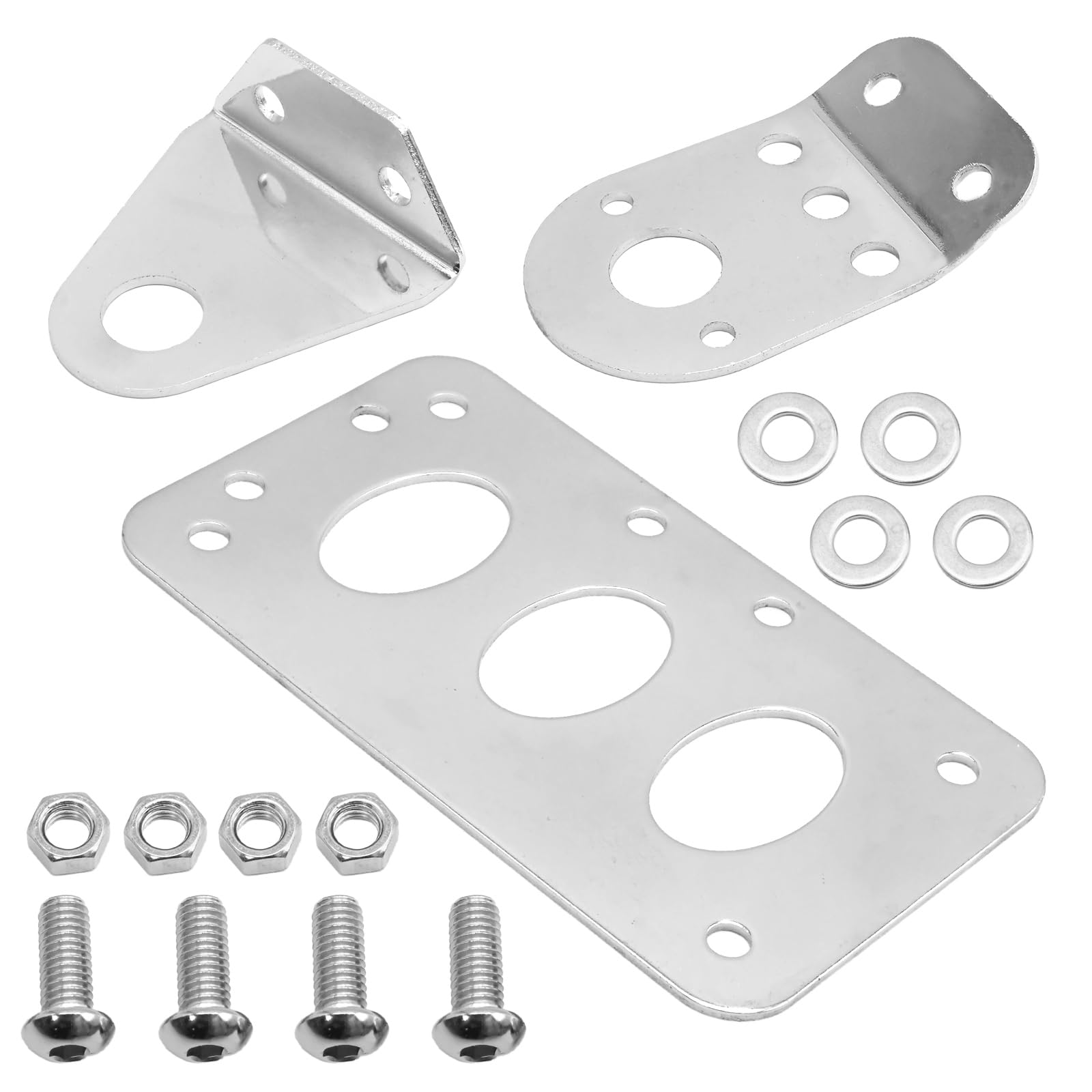 Hoypeyfiy Motorcycle Side Mount License Plate Bracket Replacement for Harley Davidson Replacement for Bobber Replacement for Cho