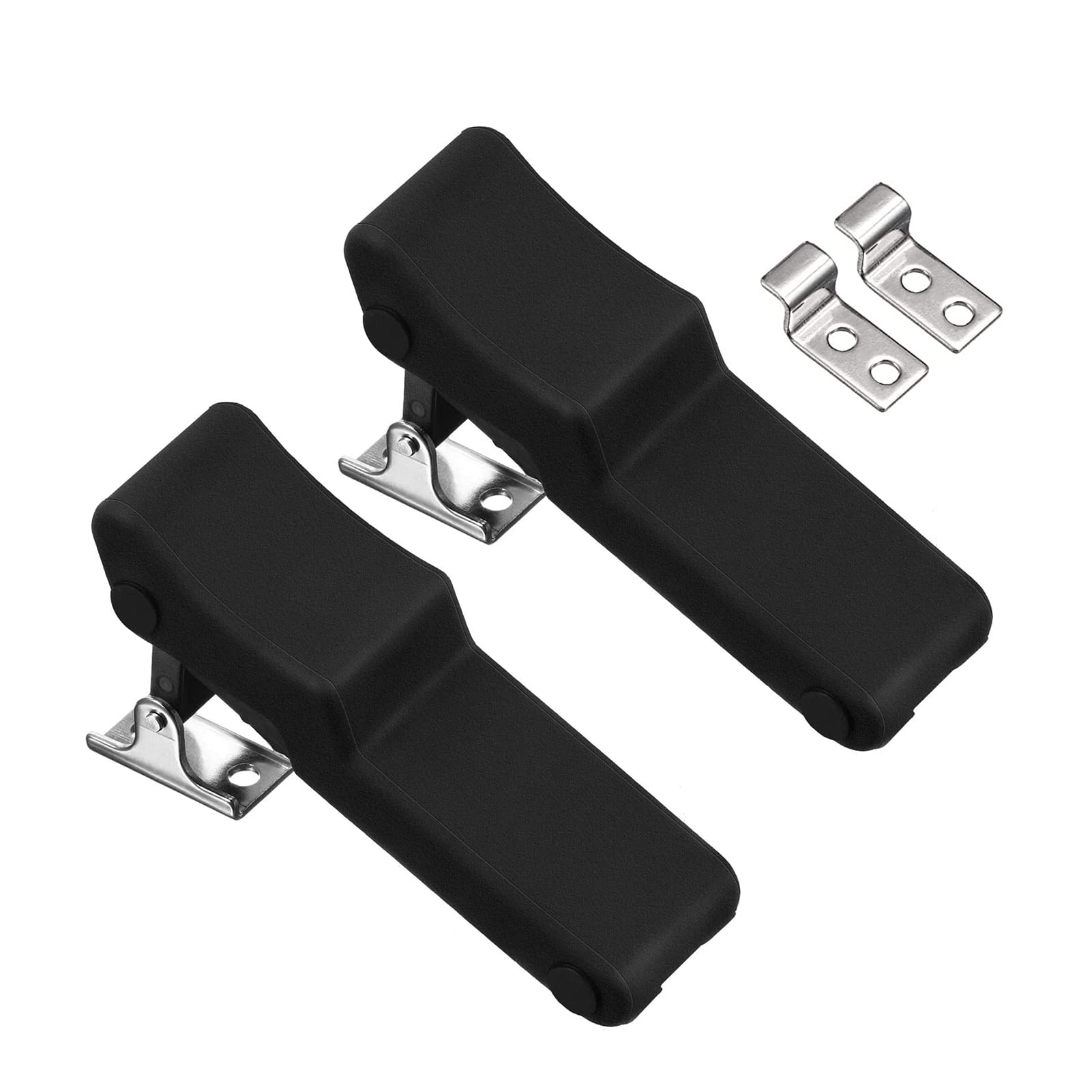 Front Storage Rack Rubber Latch, 2pcs Flexible Rubber Draw Latch with Stainless Steel Cage and Bracket Fit for Polaris Sportsman