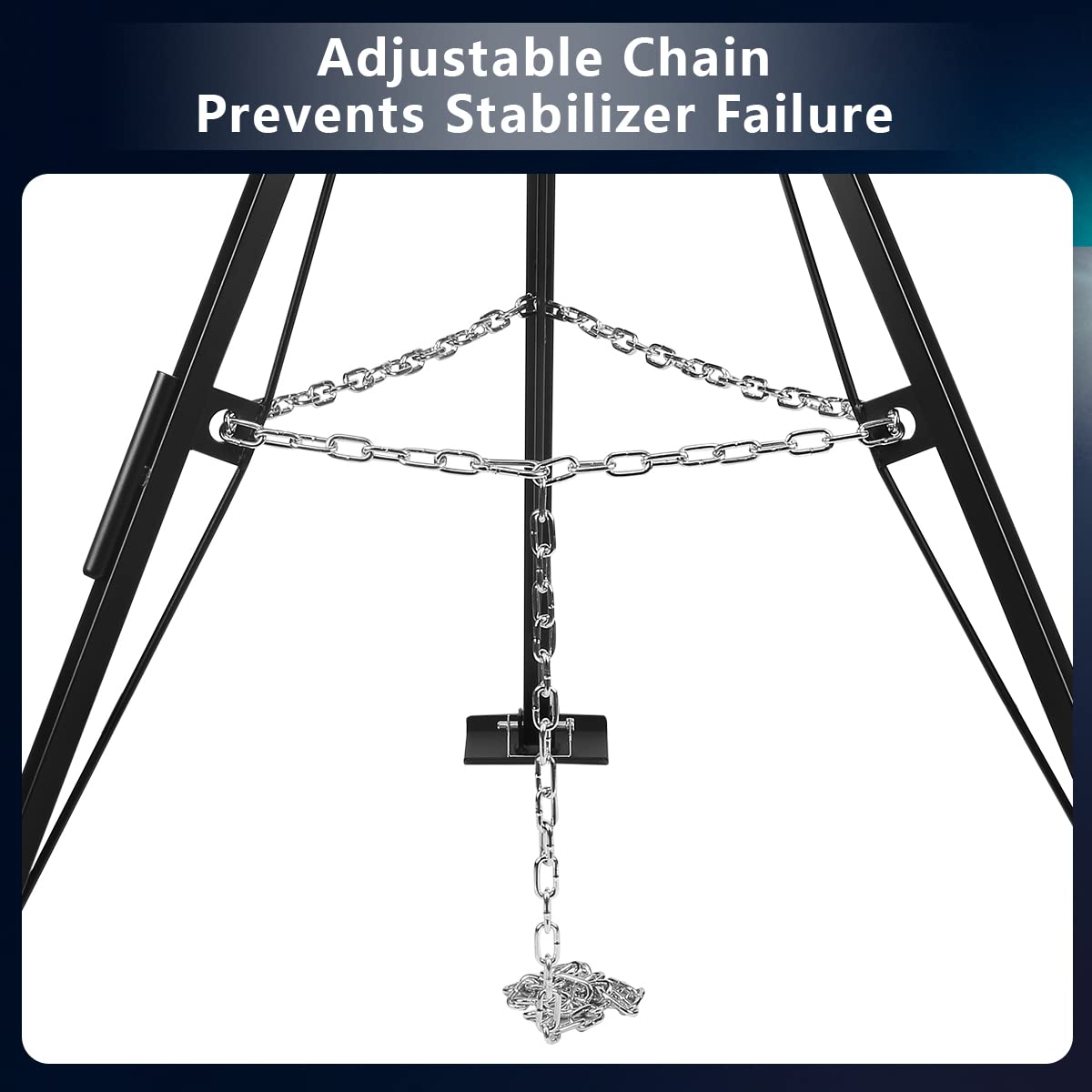 A-Karck Gooseneck Tripod Stabilizer For 5Th Wheel Or Trailer, Fifth Wheel Adjustable Tripod Stabilizer With 7500Lb Load Capacity