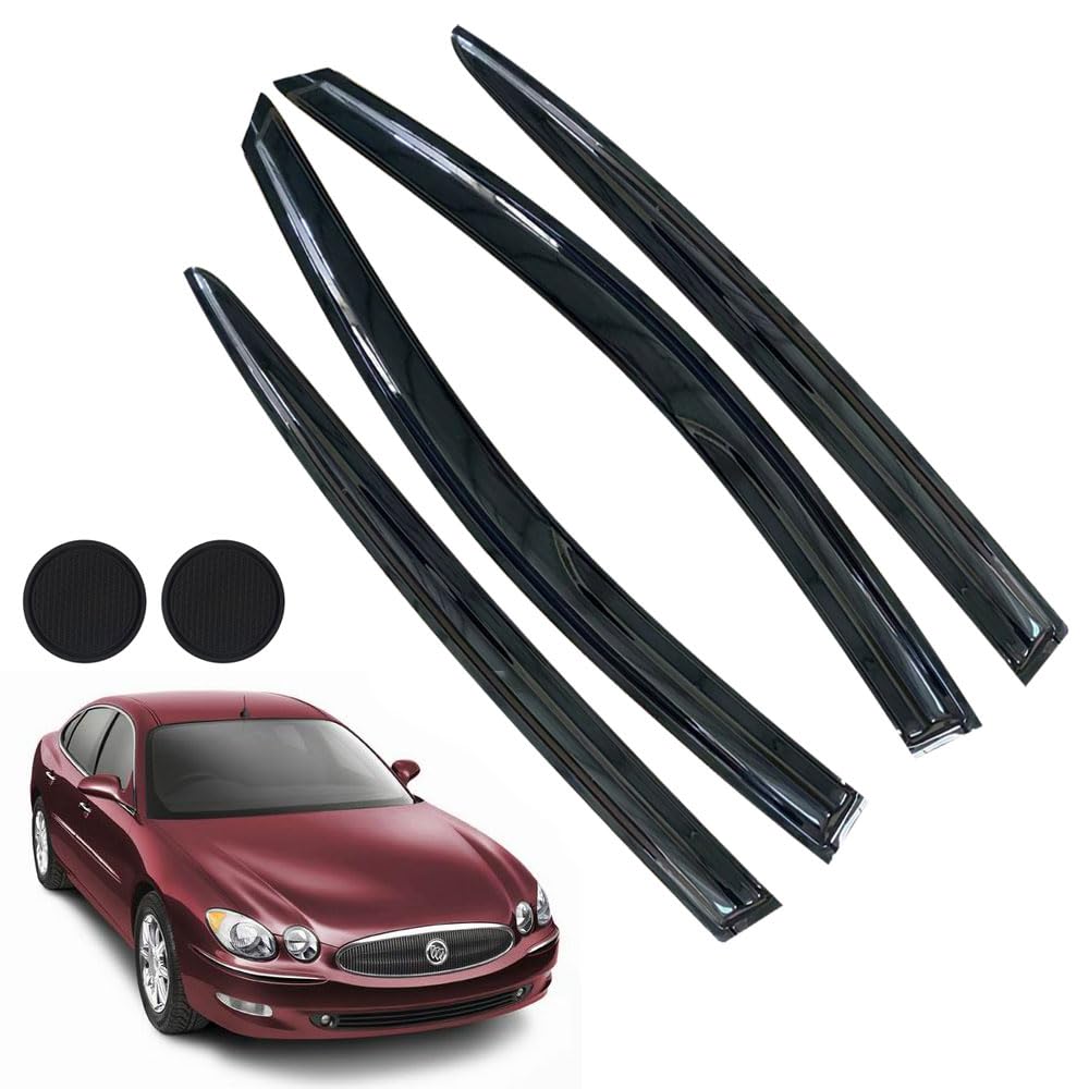 Rain Guards For Buick Lacrosse 2010-2016, Tape-On Side Window Deflectors For Buick Lacrosse, Window Visors For Buick Cars, Car A