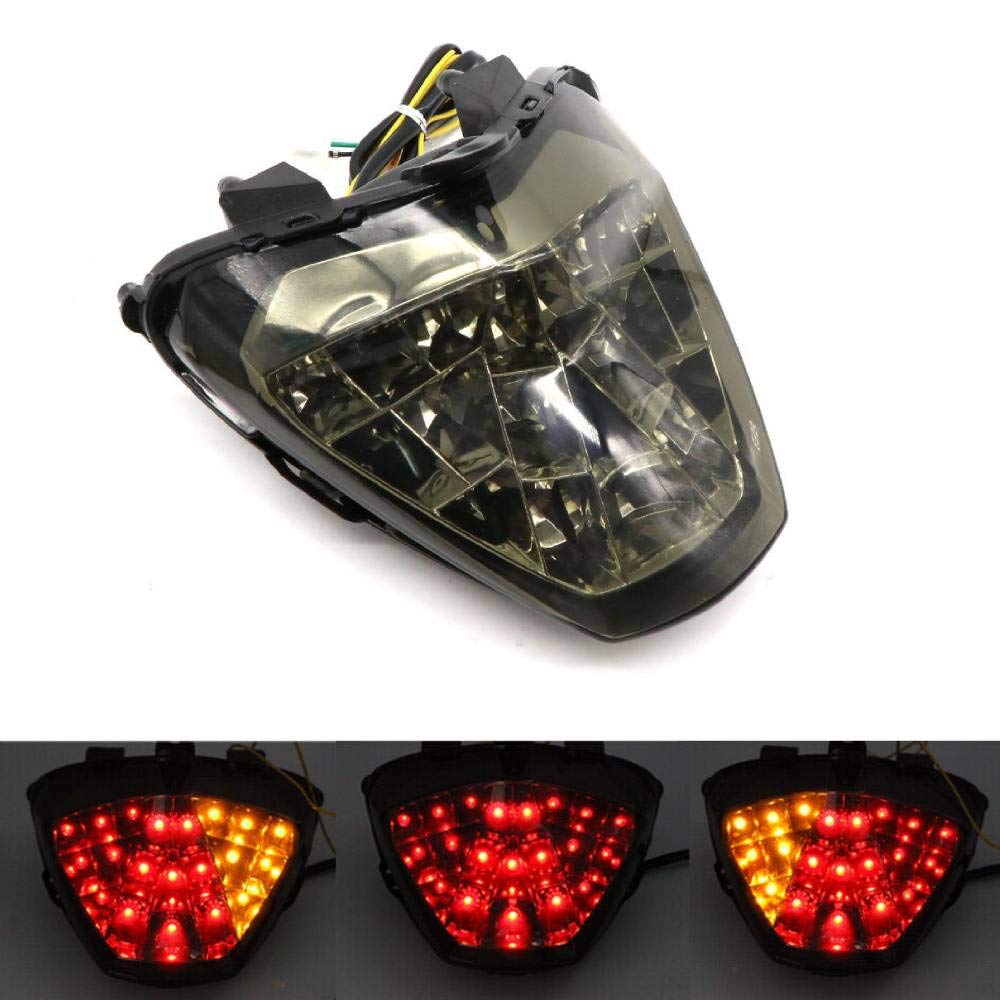 Mzs Motorcycle Tail Light, Led Integrated Turn Signal Blinker Smoke Compatible With Cbr250R 2011-2013 / Cb300F 2015-2018 / Cbr30