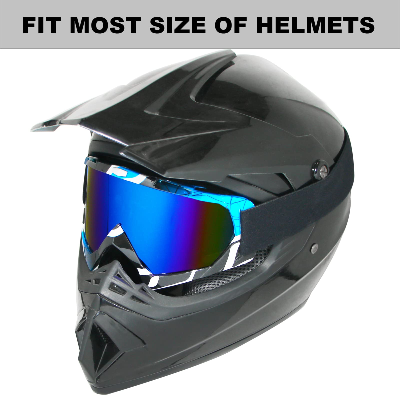 Copvner Motorcycle Goggles Atv Dirt Bike For Men Motocross Riding Goggles Uv400 Otg Offroad Goggle Mx Helmet Racing Four Wheeler