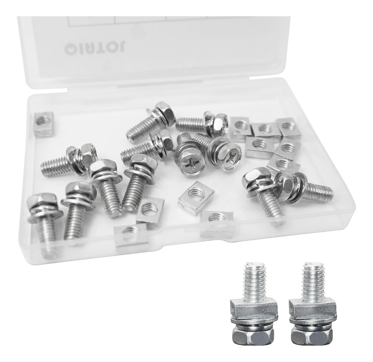 Qiatol 12 Pcs Bolts And Nuts Kit, Motorcycle Battery Bolts And Nuts, M6X16Mm Motorcycle Battery Screw And Nut, Battery Terminal