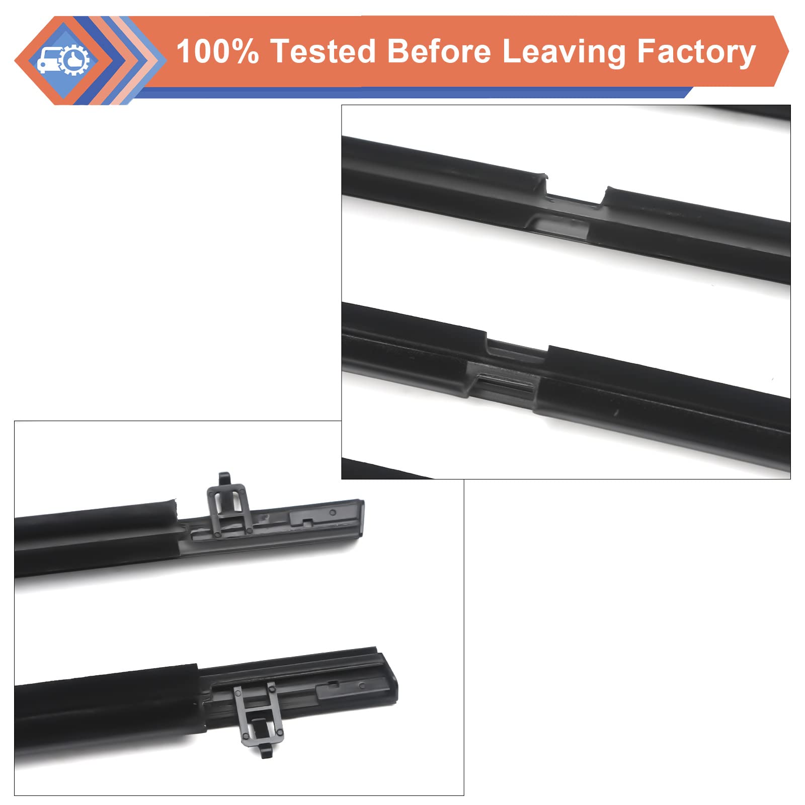 Zonfant 4 Pcs Car Outer Door Window Moulding Trim Weatherstrip Seal Belt Compatible With Honda Vehicle Civic 2006-2011, Replace#