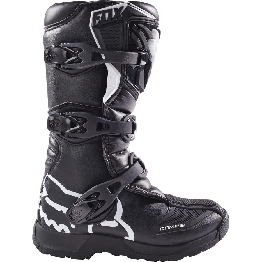 Fox Racing Unisex-Child Youth Comp 3 Motocross Boot,Black,Little Kid 1