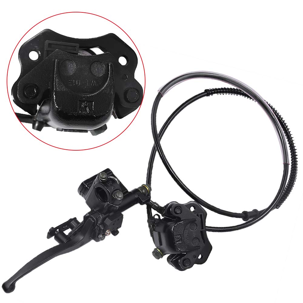 Rear Hand Hydraulic Disc Brake Master Cylinder Caliper Assembly with Brake Pads for Chinese ATV Quad TaoTao Buyang Coolsport Kaz