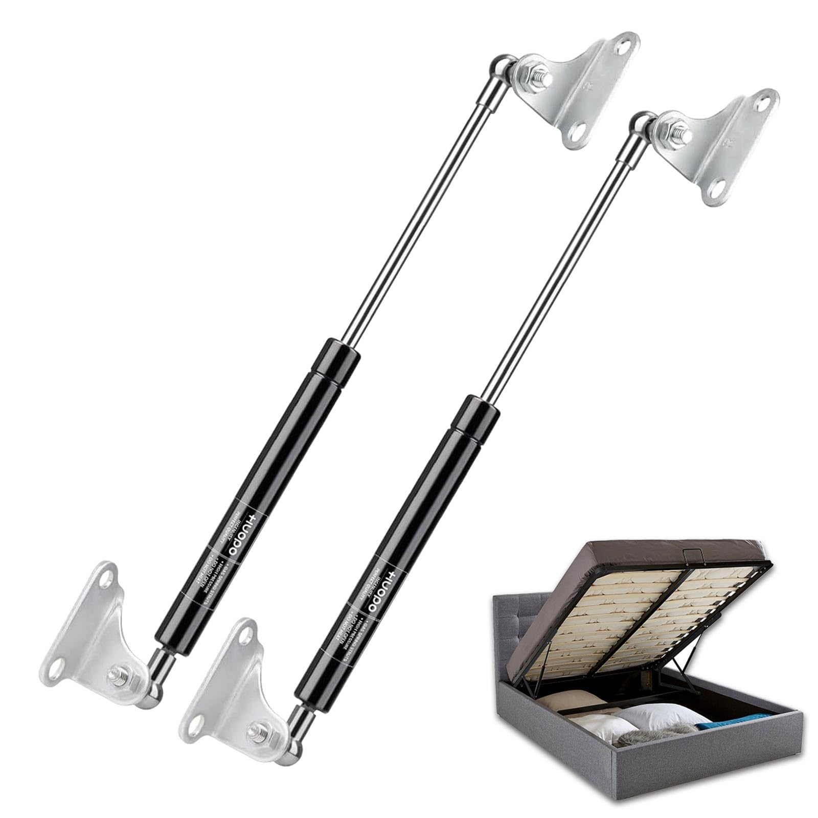 Huopo 20 Inch 45Lb/200N Gas Strut Shock Spring Lift Support For Rv Bed Storage Heavy Duty Lid Basement Door Boat Hatch, Set Of 2
