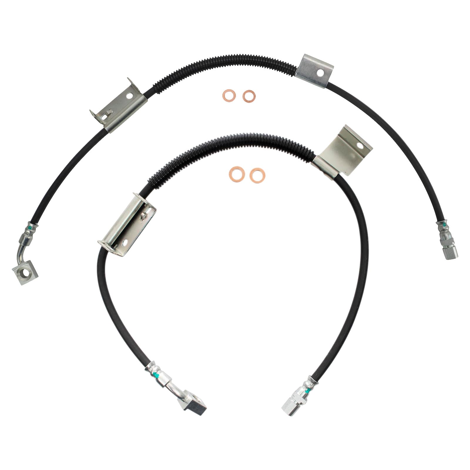 Trq Front Brake Hose Set Compatible With 2003-2009 Chevrolet Express 1500 2003-2005 Express 2500 Gmc Savana 1500 Savana 2500