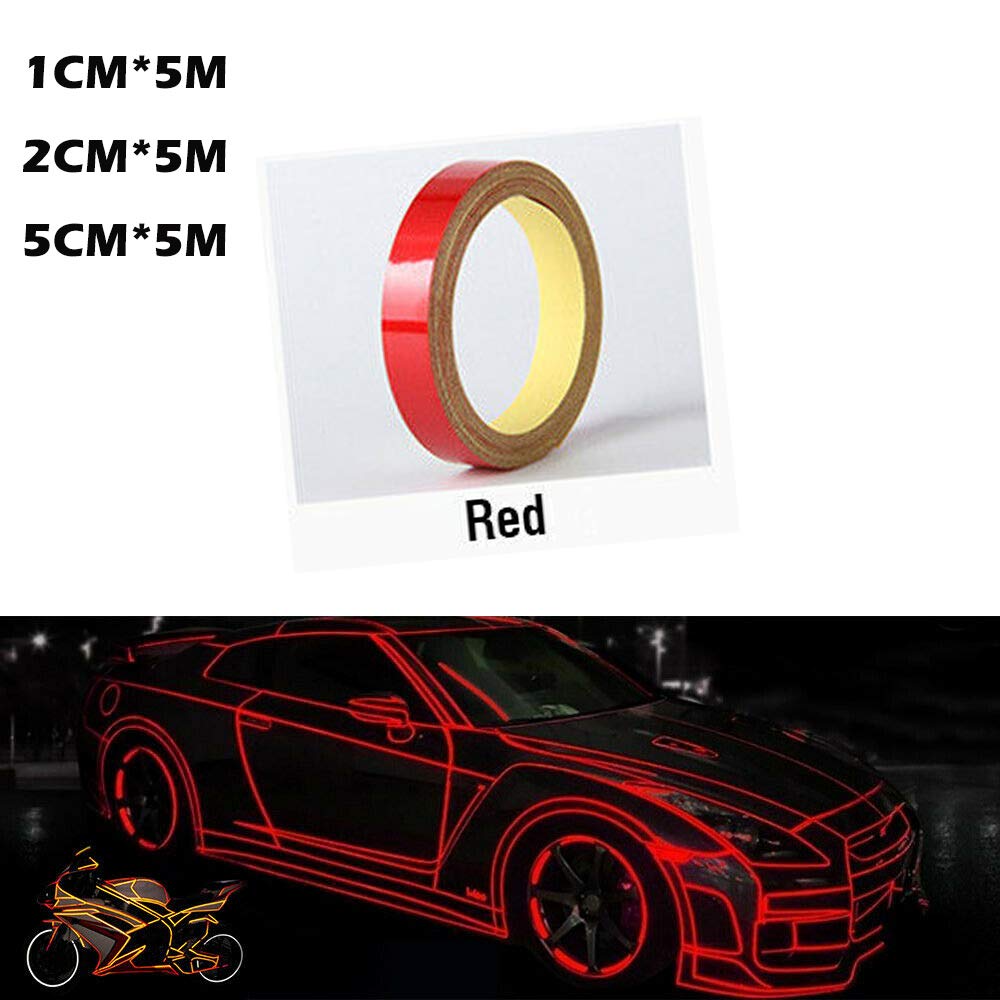 MACHSWON Car Motorcycle Reflective Night Stripes Sticker Self Adhesive Waterproof Strip Car-Styling Night Magic Reflective Tape