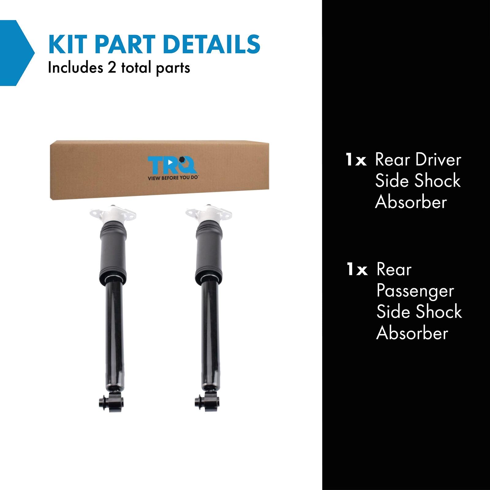 Trq Rear Shock Absorber Set Compatible With 2009-2014 Hyundai Genesis