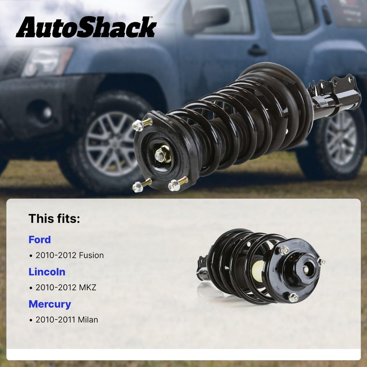Autoshack Front Complete Struts Coil Springs Assembly Pair Of 2 Driver And Passenger Side Replacement For 2010-2012 Ford Fusion 2010-2012 Lincoln Mkz 2010-2011 Mercury Milan 3.0L Awd Fwd Cst100373Pr