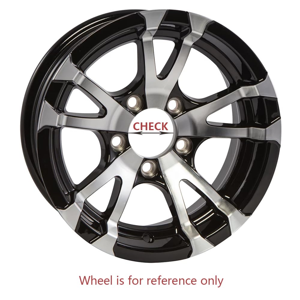 AYZH 2 Pack 3.19 Inch Center Caps Push Through for Trailer Truck RV Wheel Rims 3.19'' Center Bore Black Steel