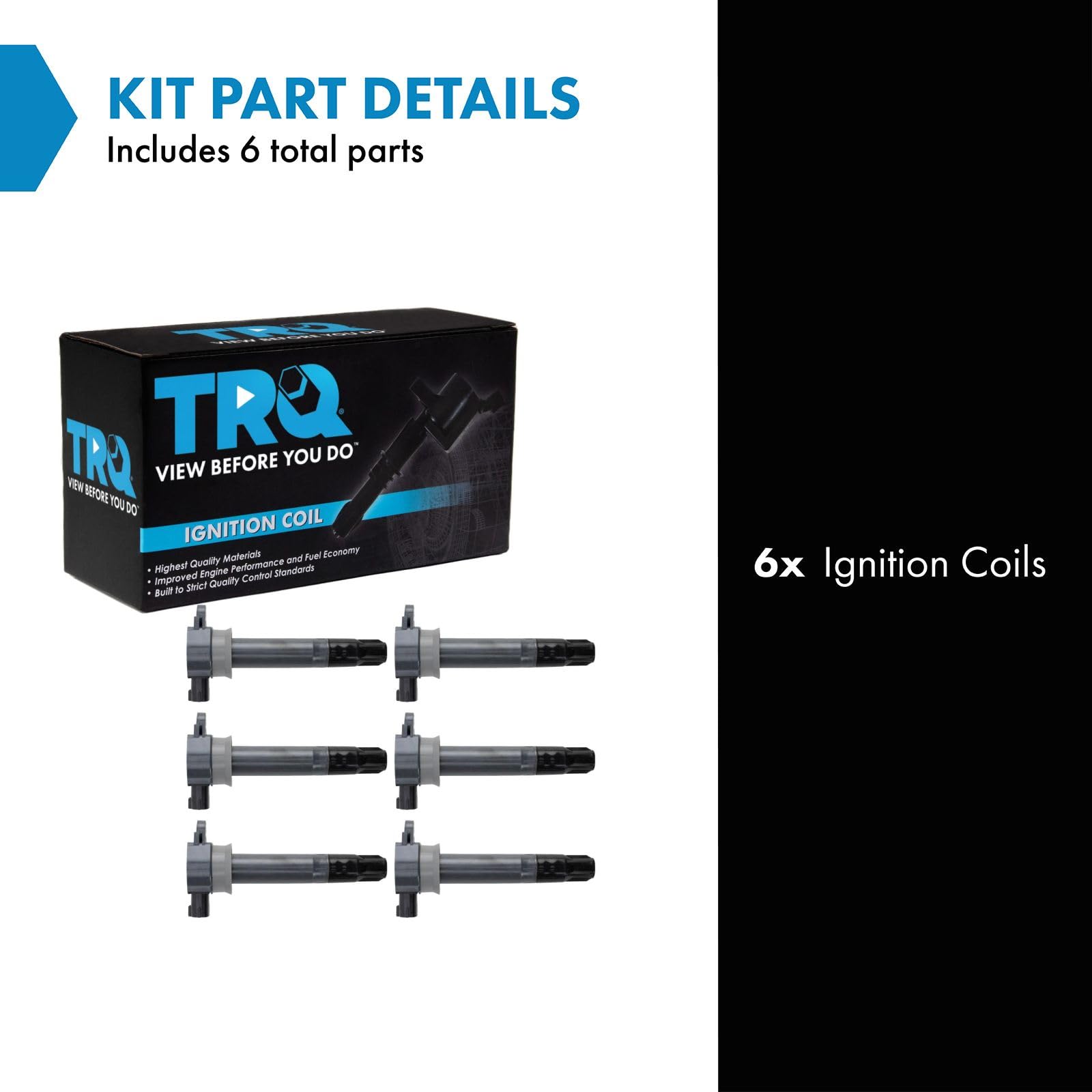 Trq Ignition Coil Set Compatible With 2010-2011 Mitsubishi Endeavor 2009 Galant