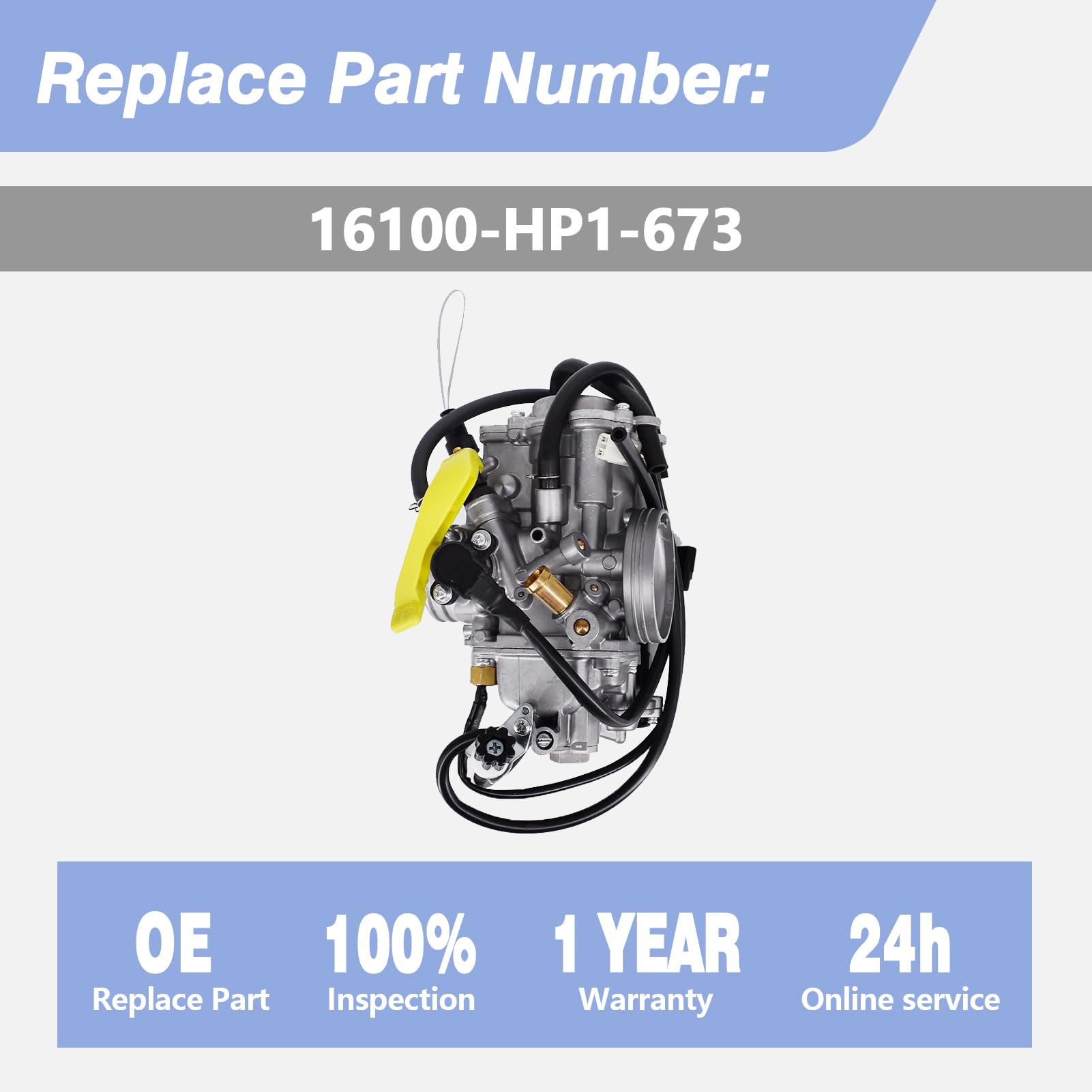 Carburetor For 2004 2005 Honda Trx450R Trx 450R Carb Assembly Replaces 16100-Hp1-673