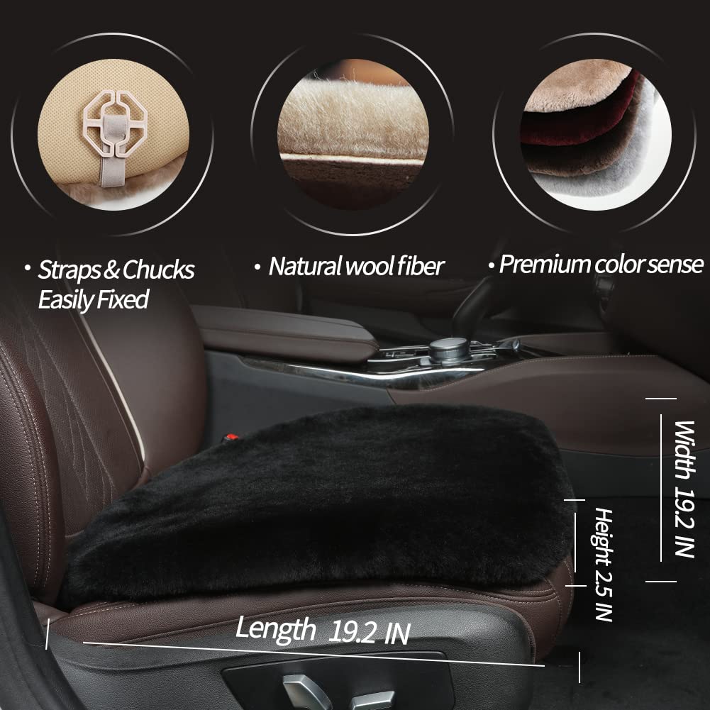 Llb Genuine Sheepskin Car Seat Cushion Seat Covers For Cars Trucks Suv Comfort Seat Protector Pad For Car Driver Seat Car Access