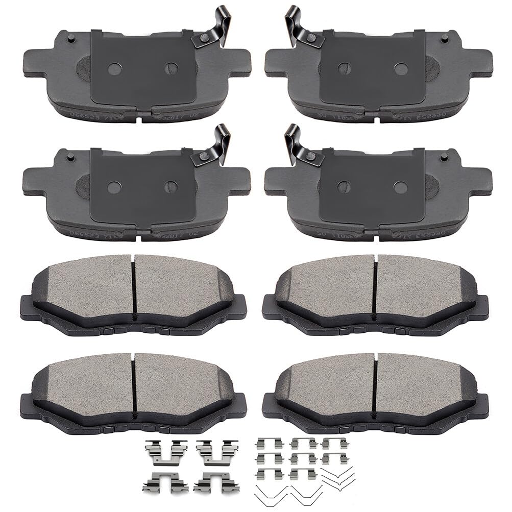 Automuto 8Pcs Front & Rear Ceramic Disc Brake Pads Set D865 D914 For Honda Pilot 2003-2008
