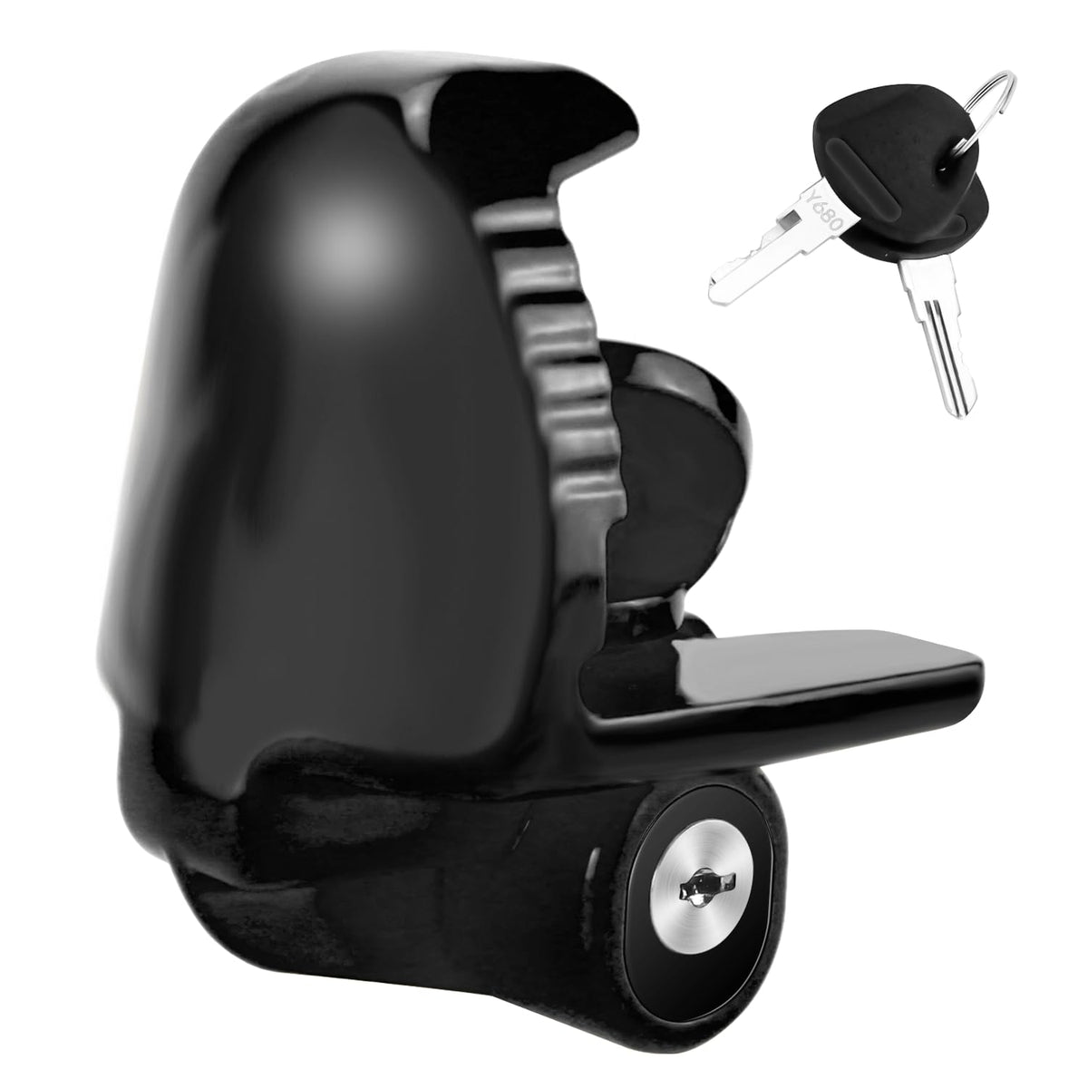 Cenipar Trailer Hitch Lock Universal Size Fit 1-7/8'', 2'', And 2-5/16'' Couplers, Heavy Duty Steel, For Vehicles, Trailers, And