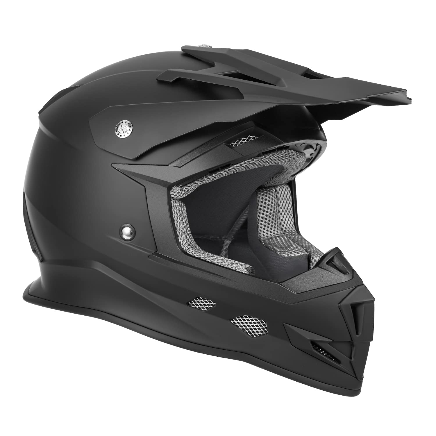 Glx Gx23 Dirt Bike Off-Road Motocross Atv Motorcycle Full Face Helmet For Men Women, Dot Approved (Matte Black, Medium)