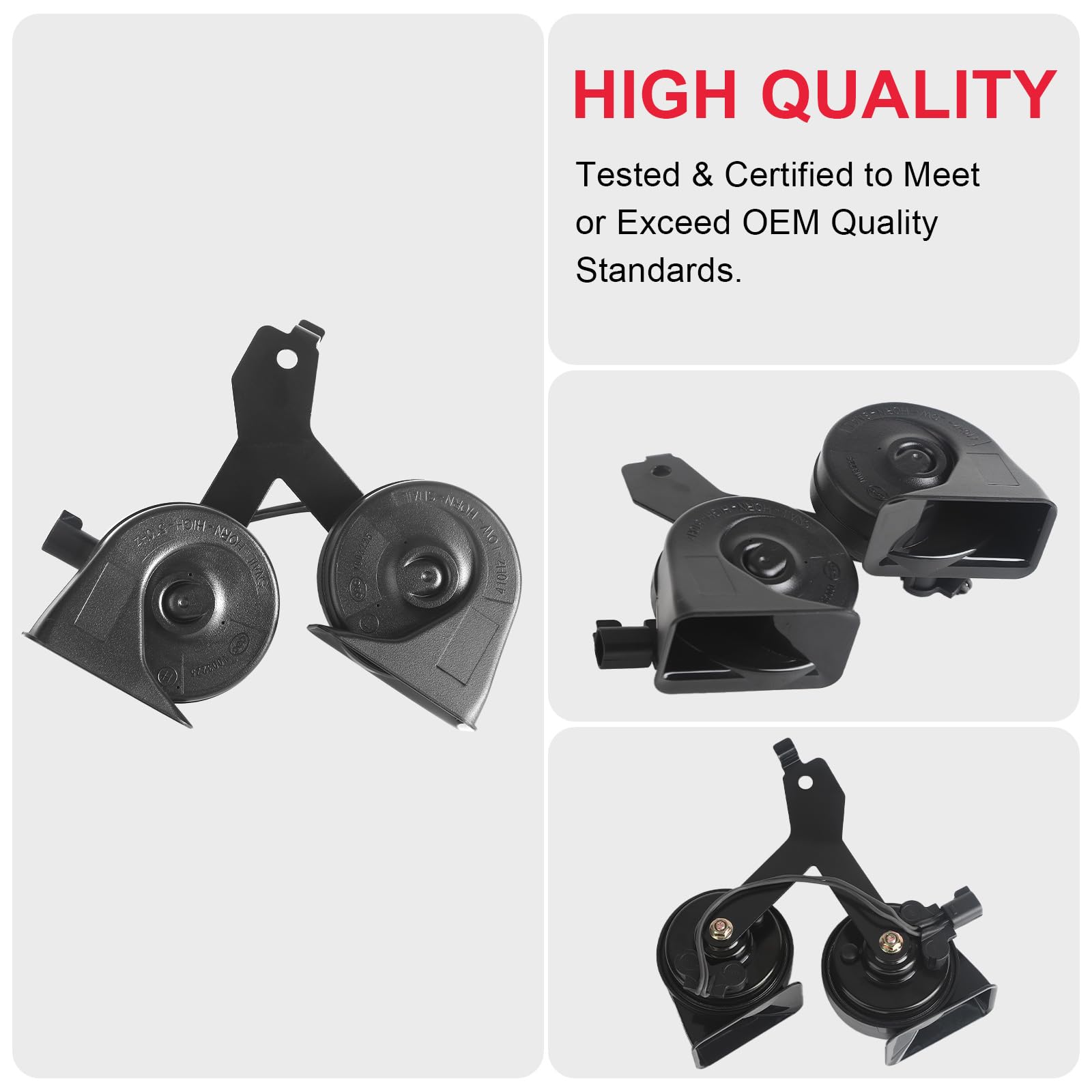 Horn Assembly with Bracket Compatible with 2009-2014 Ford F150 Replaces# 9L3Z-13832-A