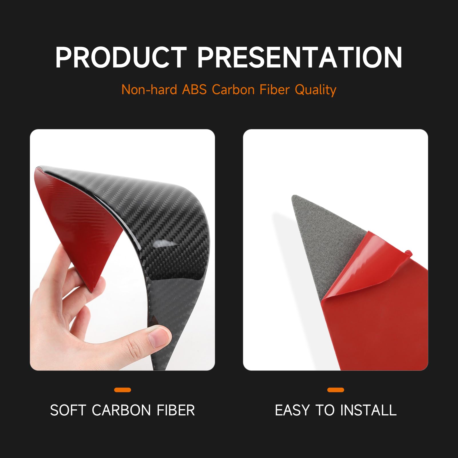 Brmyl Car Inner Door Handle Bowl Decals For 2011-2023 Dodge Charger/Chrysler 300 Accessories Carbon Fiber Interior Stickers (Wit