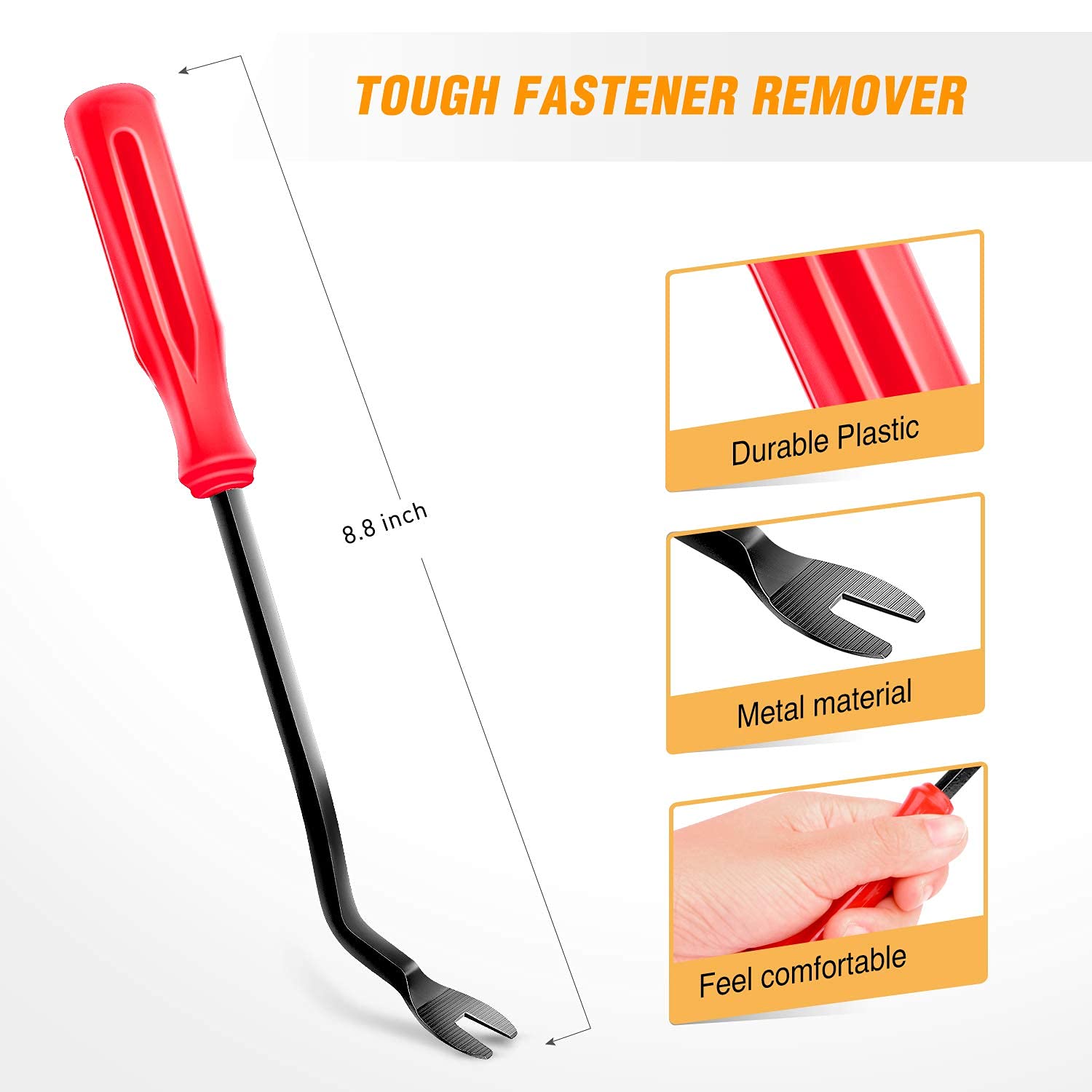 GOOACC - GRC-33 240PCS Bumper Retainer Clips Car Plastic Rivets Fasteners Push Retainer Kit Most Popular Sizes Auto Push Pin Riv